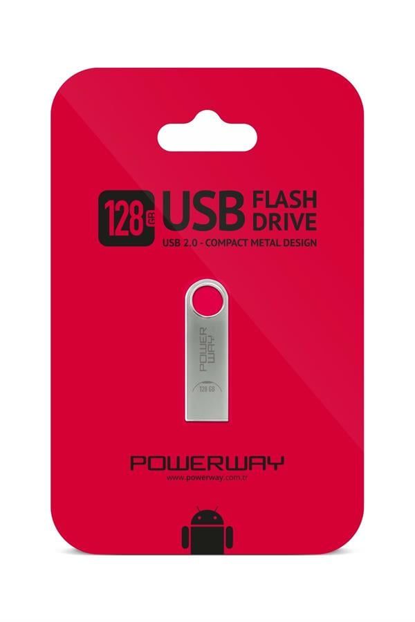 Powerway 128 GB USB Bellek Kirmizi